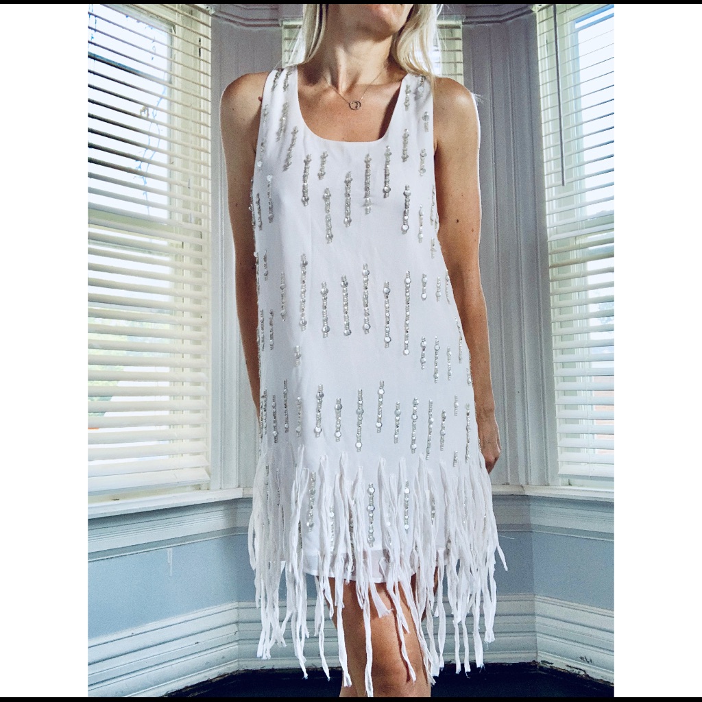 Forever 21 Chifffon Twenties Fringe Flapper Dress
